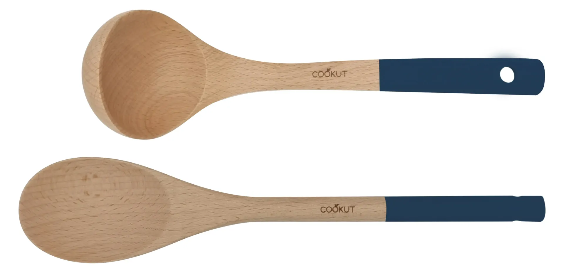 Set cuillière et louche en bois de hêtre coloris No | Set premium